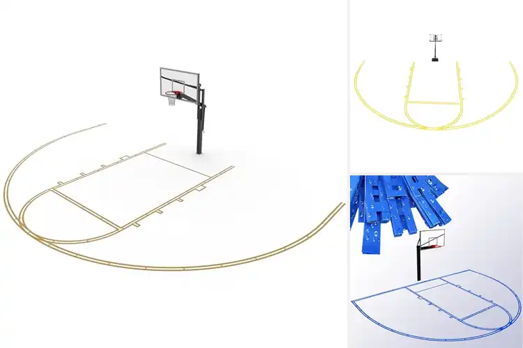 Detailed view of Best Basketball Line Stencils