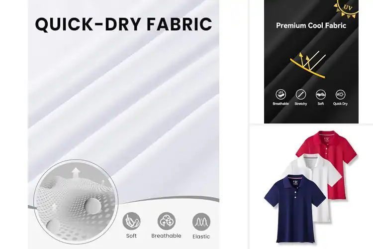 Detailed view of Best Big Girls Golf Polos