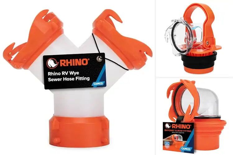 Detailed view of Best Camper Sewer Hose Connectors