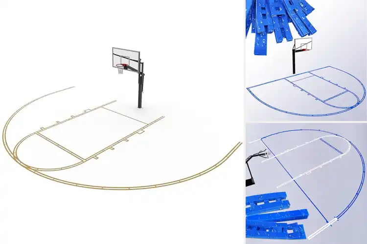 Detailed view of Best Concrete Basketball Marking Kits