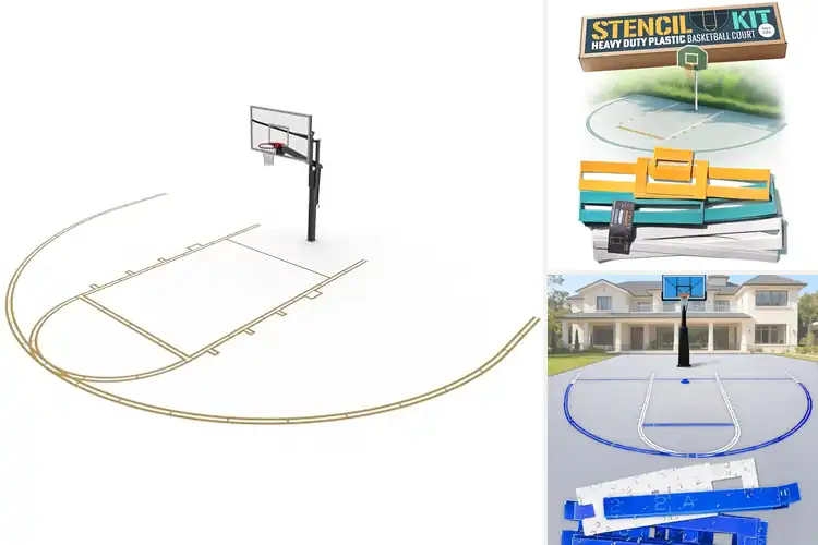 Detailed view of Best Concrete Basketball Stencils