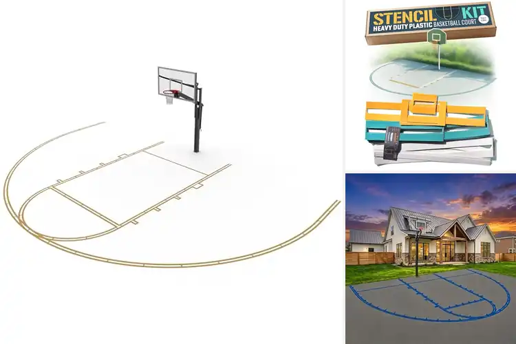 Detailed view of Best Driveway Basketball Court Marking Kits