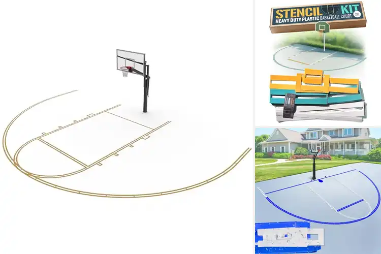 Detailed view of Best Driveway Basketball Stencils