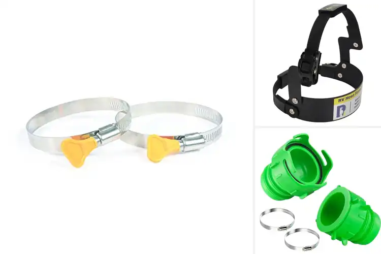 Detailed view of Best Durable RV Sewer Hose Clamps