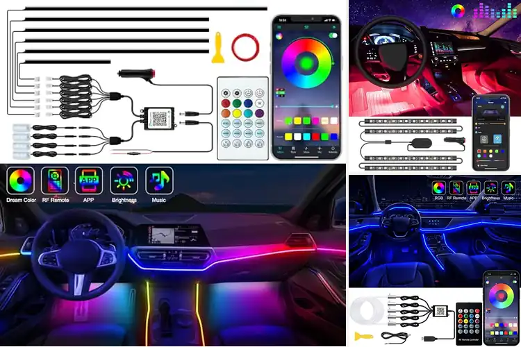 Detailed view of Best Interior Car LED Strip Lights