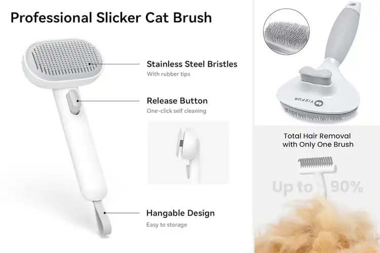 Detailed view of Best Long Hair Cat Brushes: 10 Top Picks for Easy Grooming
