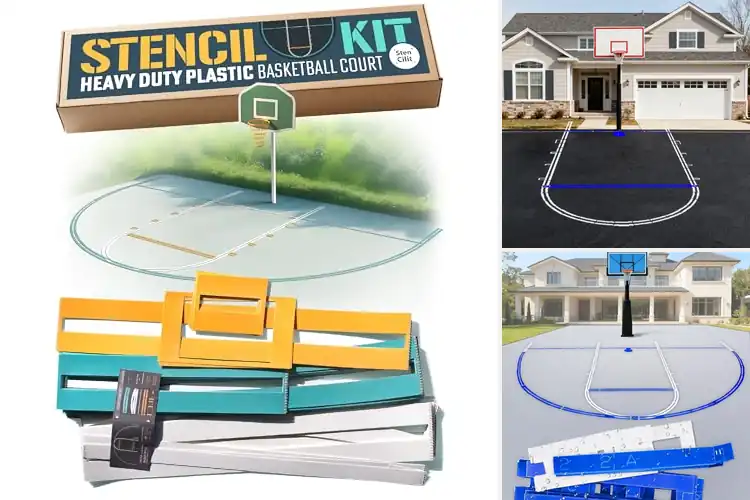 Detailed view of Best Reusable Basketball Court Stencils