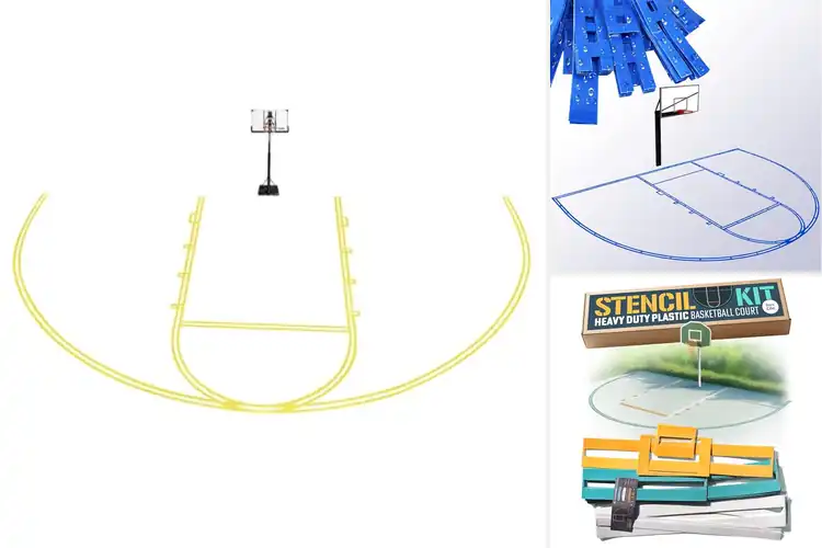 Detailed view of Best Reusable Basketball Line Stencils
