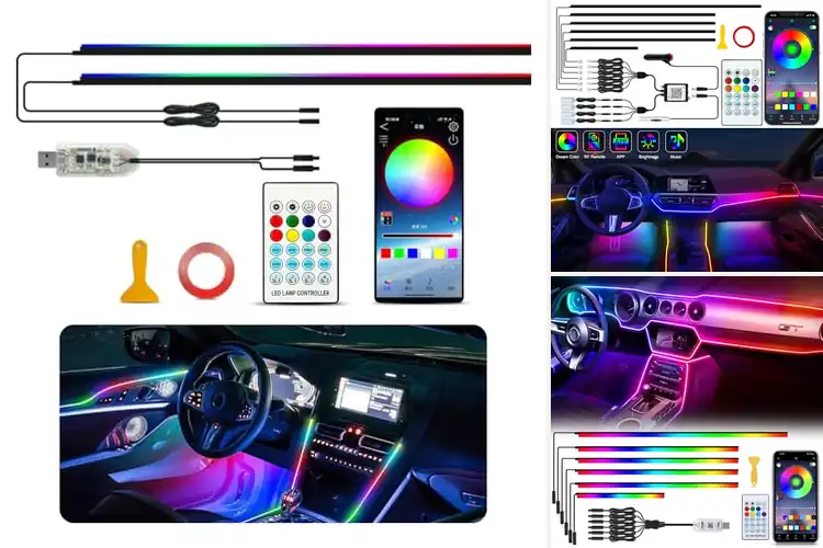 Detailed view of Best RGB USB Car Ambient Lighting Kits