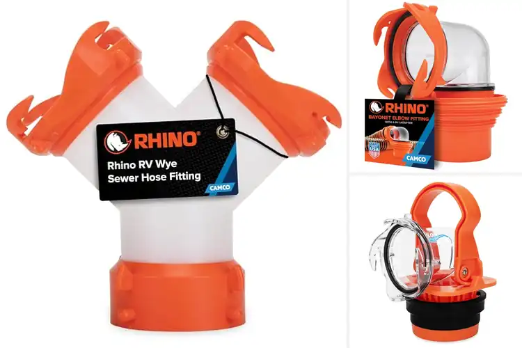 Detailed view of Best RV Septic Hose Connectors