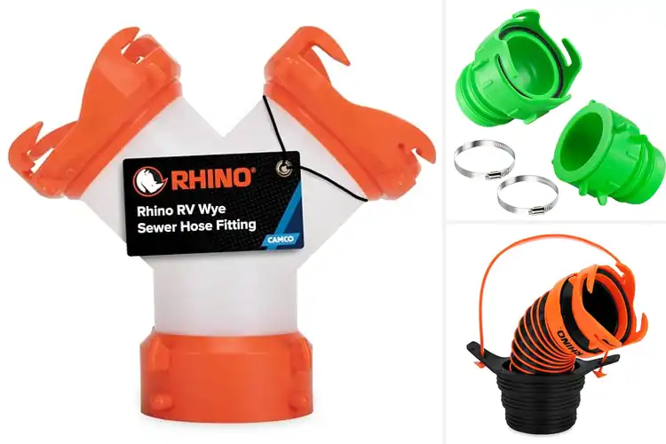 Detailed view of Best RV Septic Hose Twist Connectors
