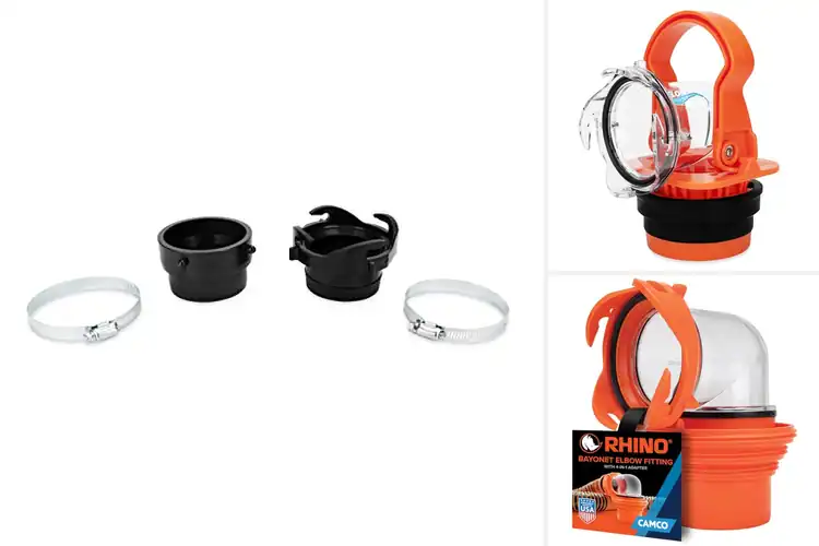 Detailed view of Best RV Sewer Hose Connectors