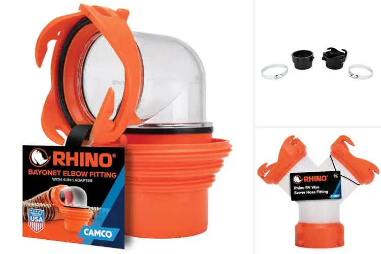 Detailed view of Best RV Waste Hose Connectors