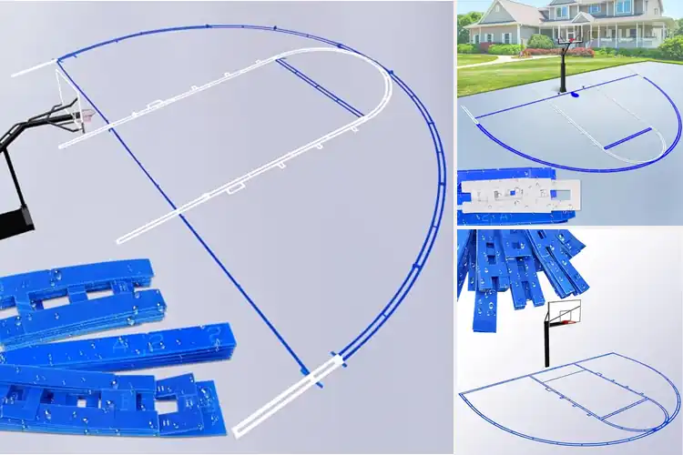 Detailed view of Best Waterproof Outdoor Basketball Line Stencils